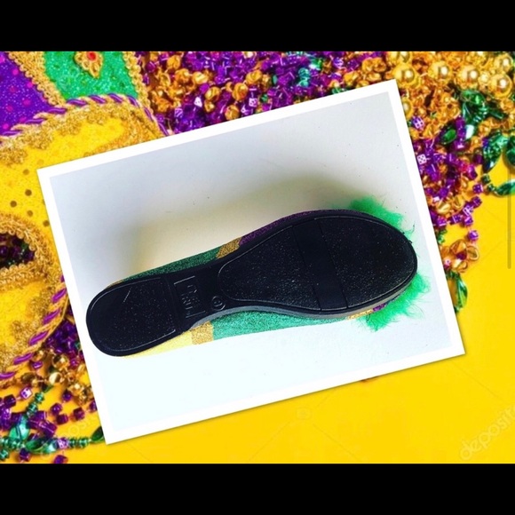Women’s Custom Mardi Gras Inspired Ballet Shoes - Picture 6 of 8